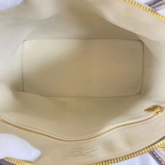 Louis Vuitton Lockit Shiny Monogram Canvas Leather Brown White Handbag - Picture 8 of 8